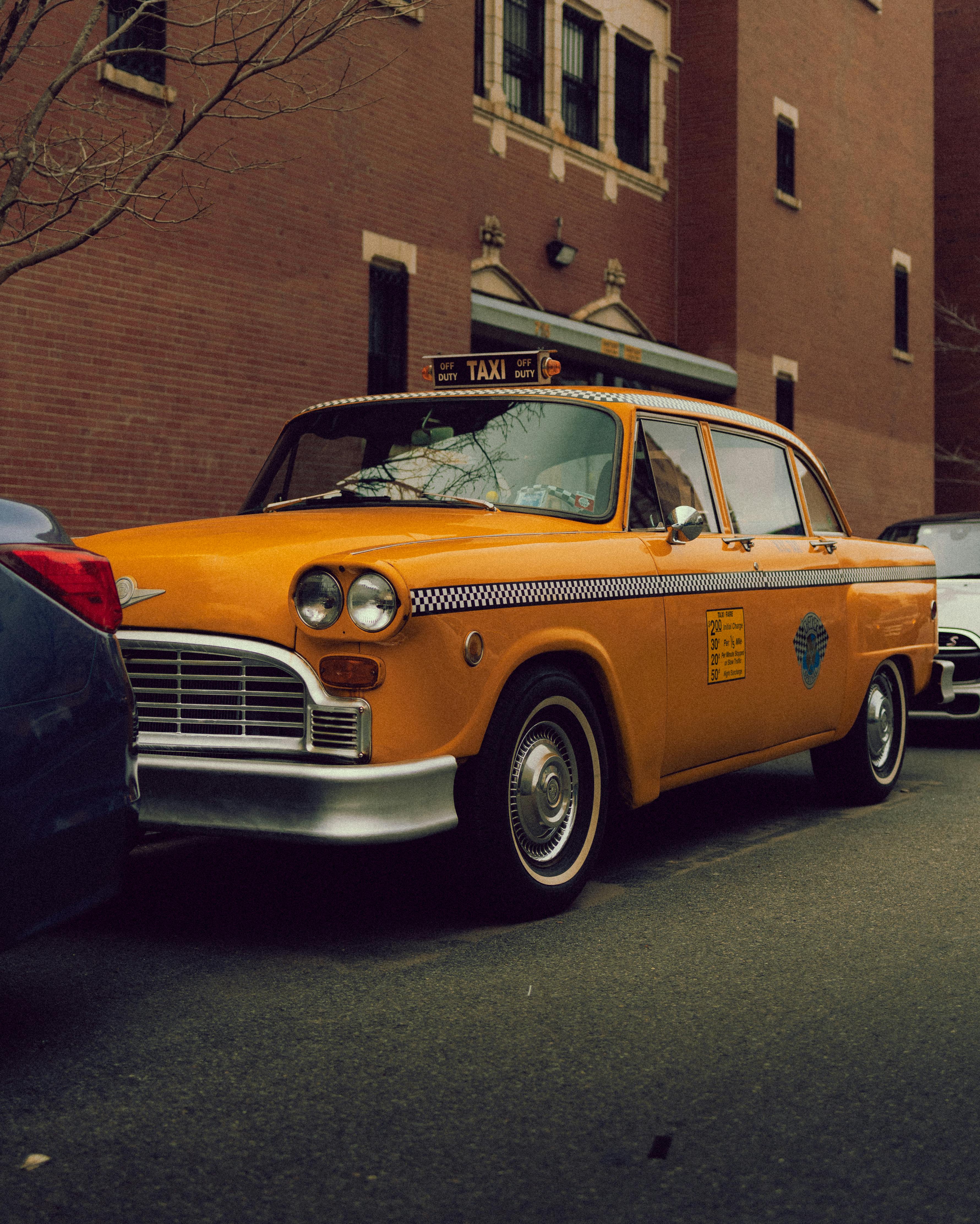 A taxi car on the road